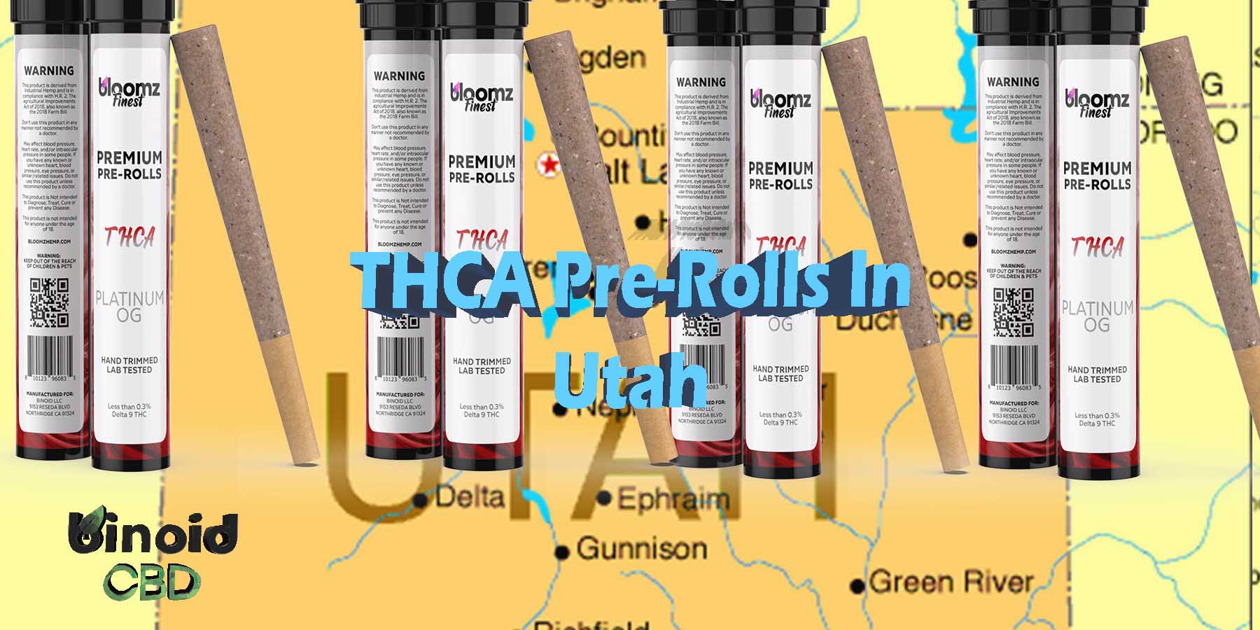 THCA Pre Rolls Utah Hemp Flower Indica Where To Get Near Me Best Place Lowest Price Coupon Discount Strongest Brand Bloomz